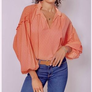 Cleobella Orange Blouse